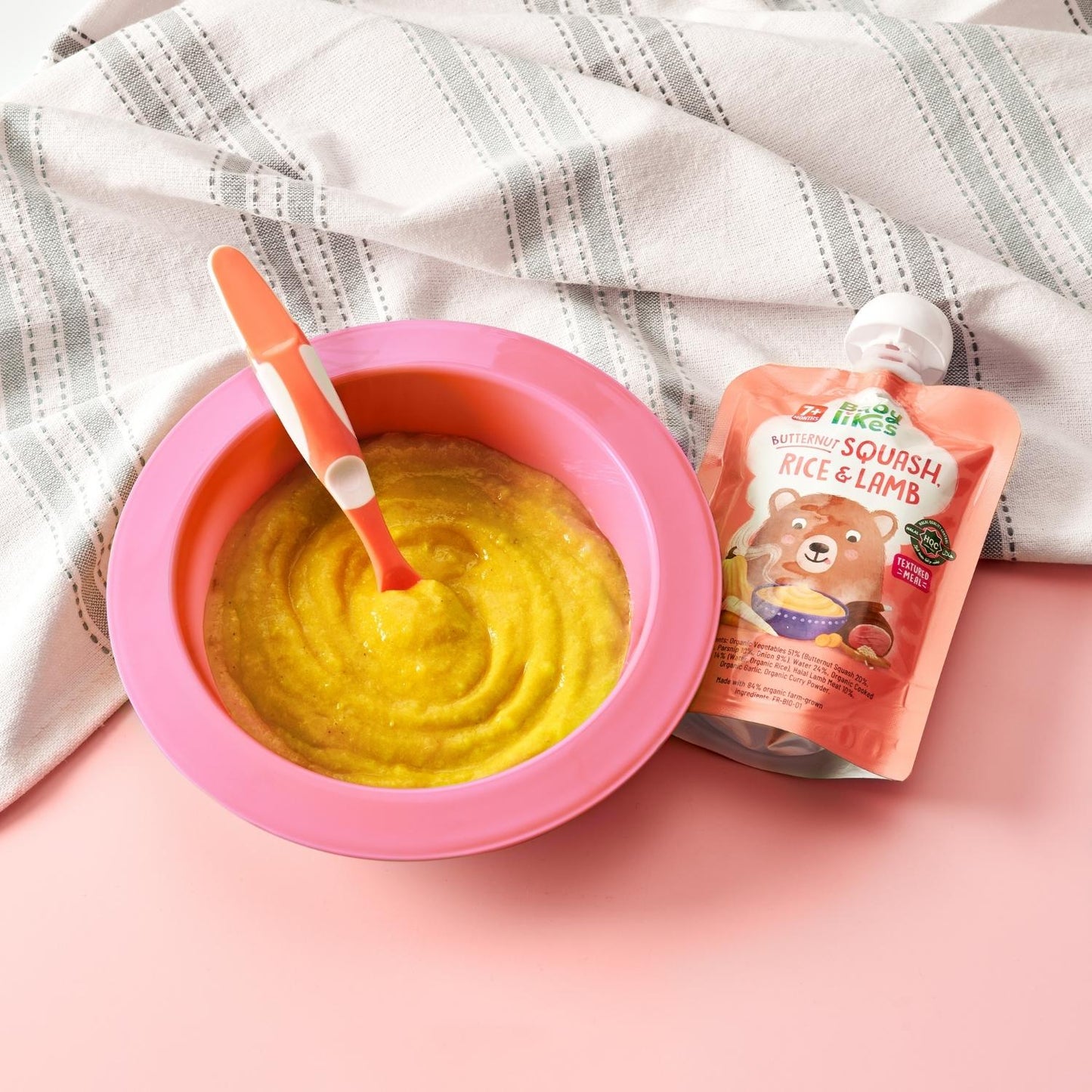 Butternut Squash, Rice and Lamb 130 grams - Baby Puree for 7+ months