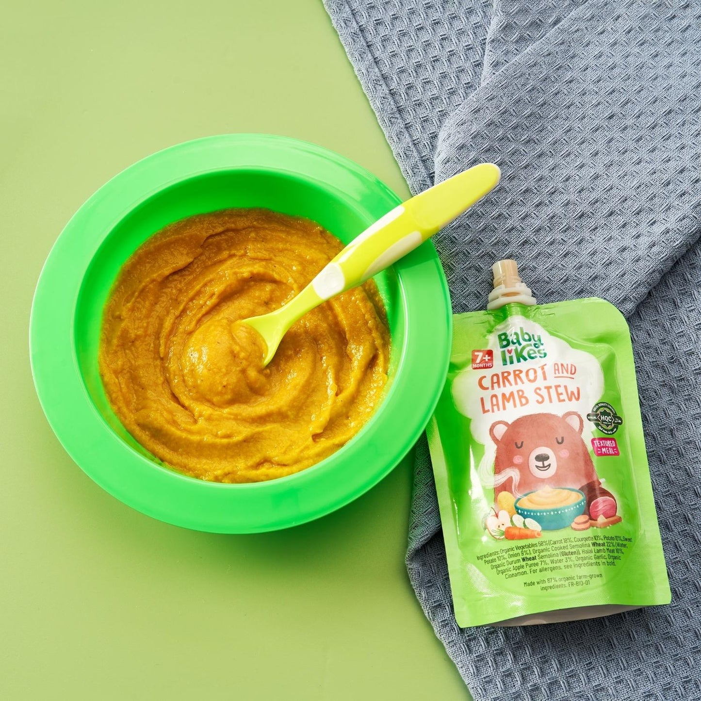 Carrot and Lamb Stew 6 pouches x 130 grams - Baby Puree for 7+ months