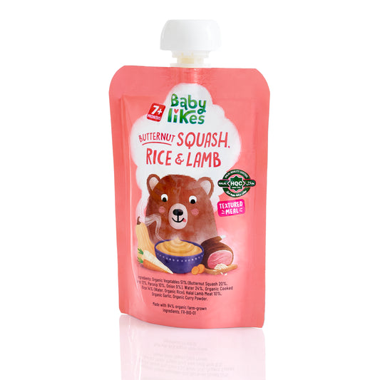Butternut Squash, Rice and Lamb 130 grams - Baby Puree for 7+ months